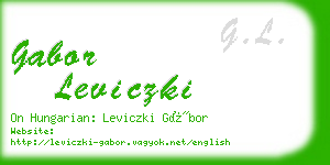 gabor leviczki business card